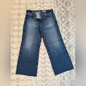 Ag Adriano Goldschmied Blue Cropped Jeans